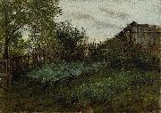 Adolph von Menzel The Back Garden oil painting on canvas